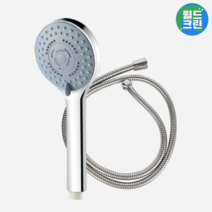 월드크린 5단 컴팩트 샤워기 헤드+샤워기줄 수압 절수 욕실 화장실 교체